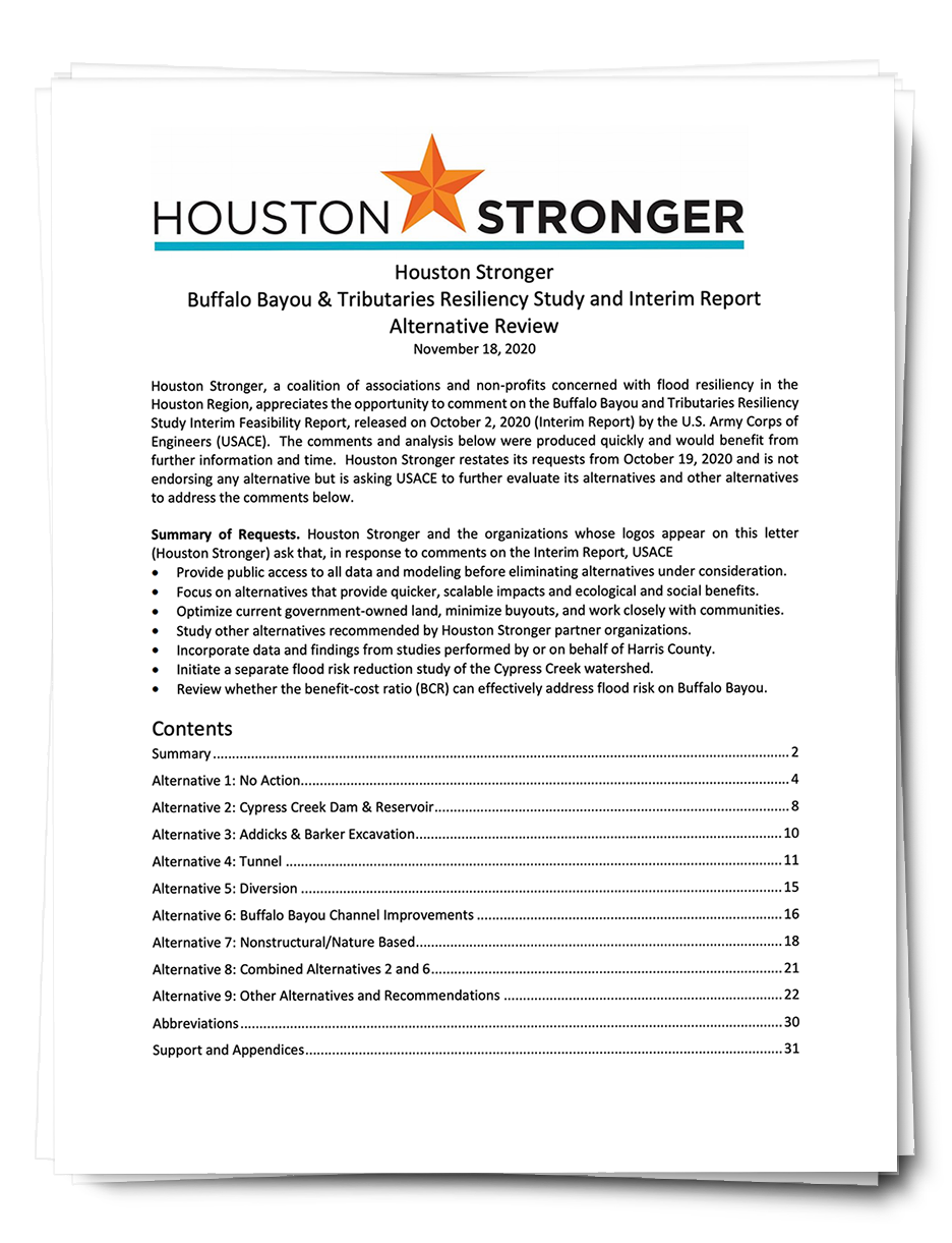Houston Stronger Buffalo Bayou & Tributaries Resiliency Study and Interim Report